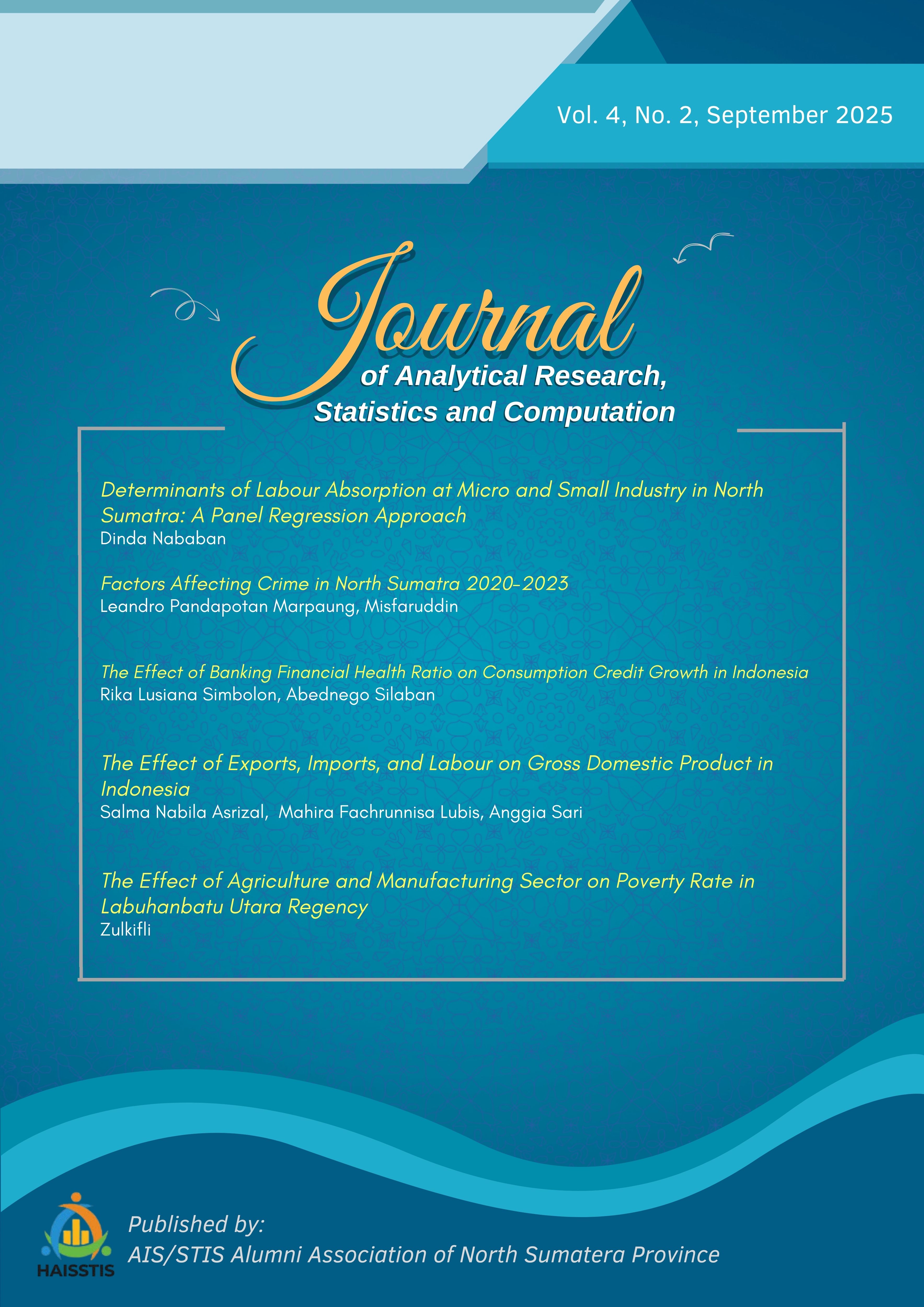 					View Vol. 4 No. 2 (2025): Journal of Analytical Research, Statistics and Computation
				